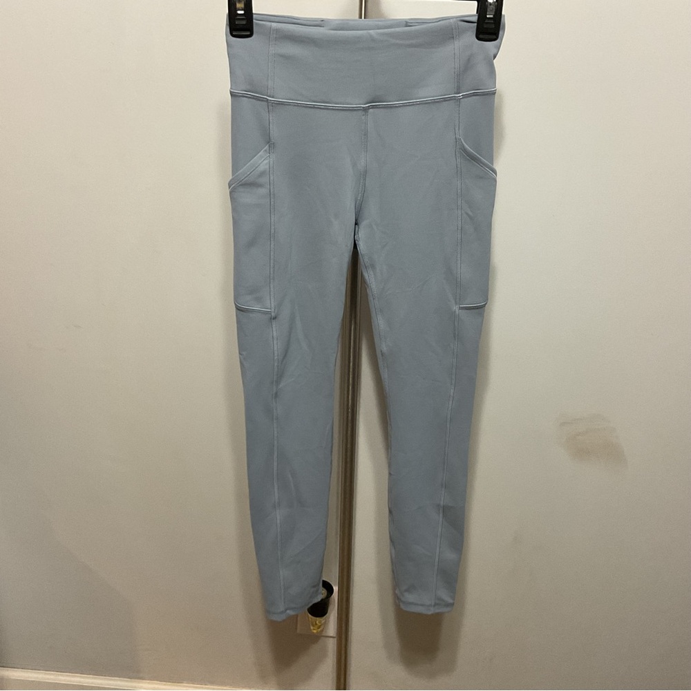Lululemon Light Blue Leggings Size 4 - Picture 1 of 8